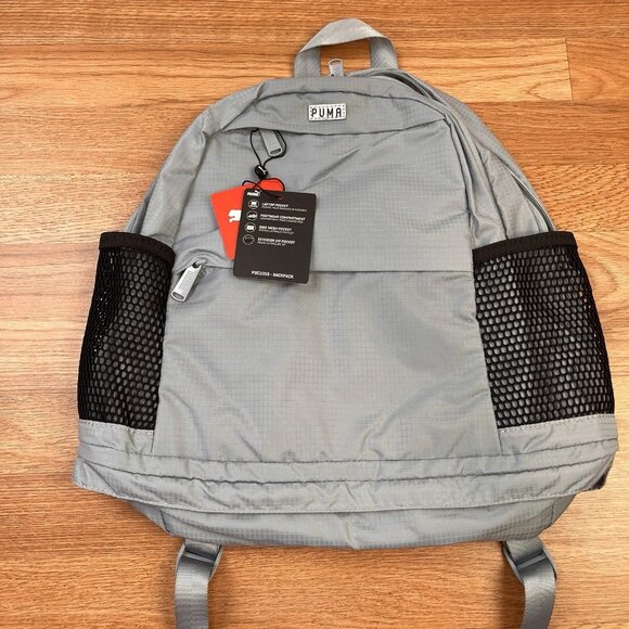 Puma Medium Grey Backpack with Shoe Compartment & Laptop Pocket NEW